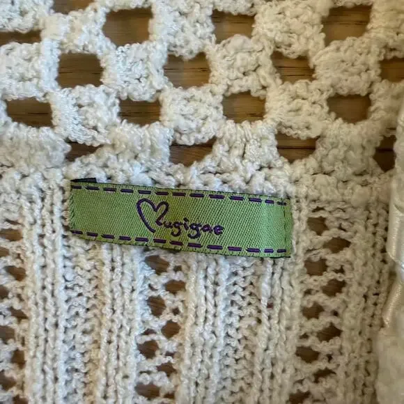 Korean deadstock cream crochet cardigan - Picture 5 of 7